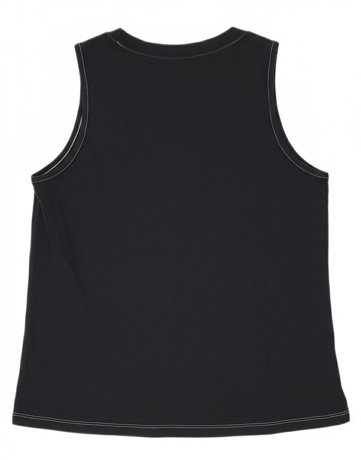 Vans Womens Graphic Vest Top UK 12 Medium Navy Blue