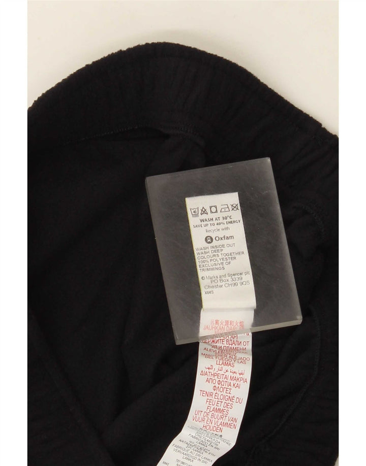 Marks & Spencer Mens Fleece Tracksuit Trousers Medium Navy Blue Polyester