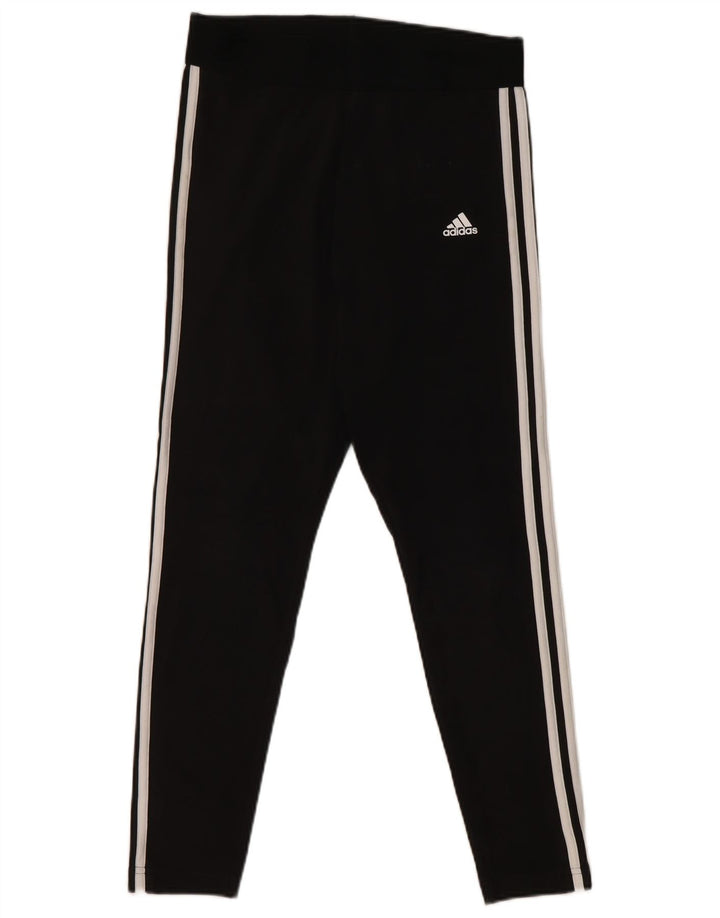 Adidas Womens Leggings UK 12/14 Medium Black Cotton