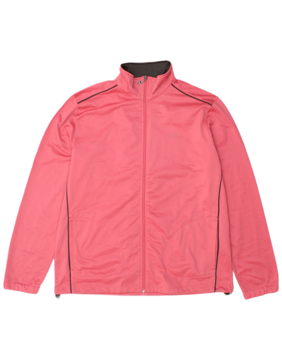 Diadora Womens Tracksuit Top Jacket UK 18 XL Pink Polyester