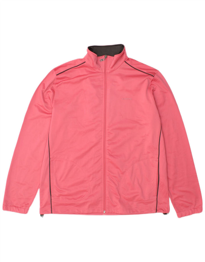Diadora Womens Tracksuit Top Jacket UK 18 XL Pink Polyester