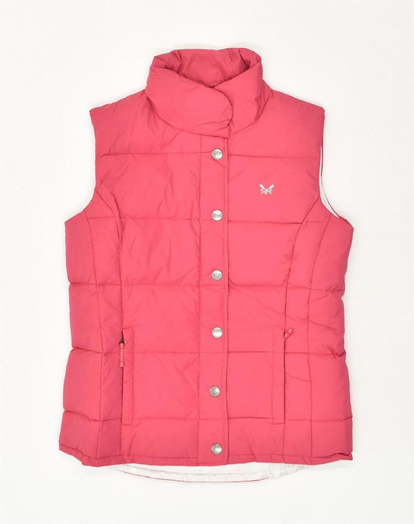 CREW CLOTHING Womens Padded Gilet UK 8 Small Pink Polyester | Vintage Crew Clothing | Thrift | Second-Hand Crew Clothing | Used Clothing | Messina Hembry 