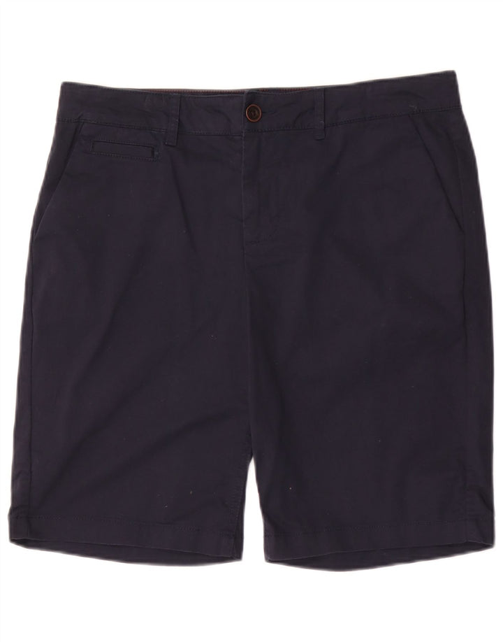 Fat Face Womens Bermuda Shorts UK 12 Medium W34  Navy Blue Cotton