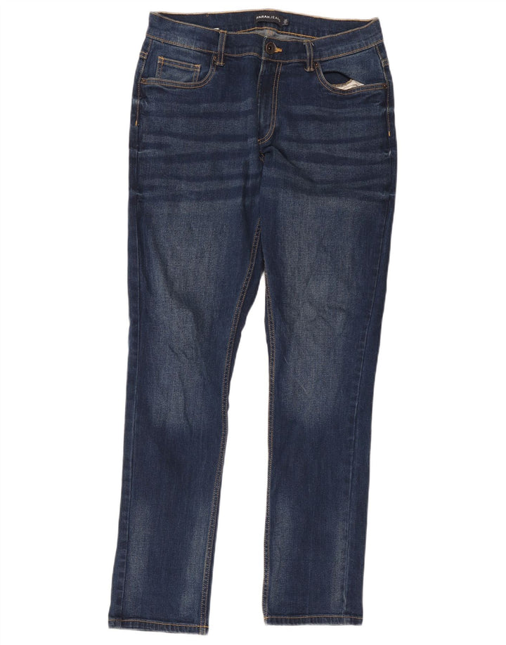 Farah Mens Straight Jeans W30 L32 Navy Blue Cotton