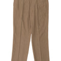 Marks & Spencer Mens Regular Fit Suit Trousers W38 L31 Beige Polyester