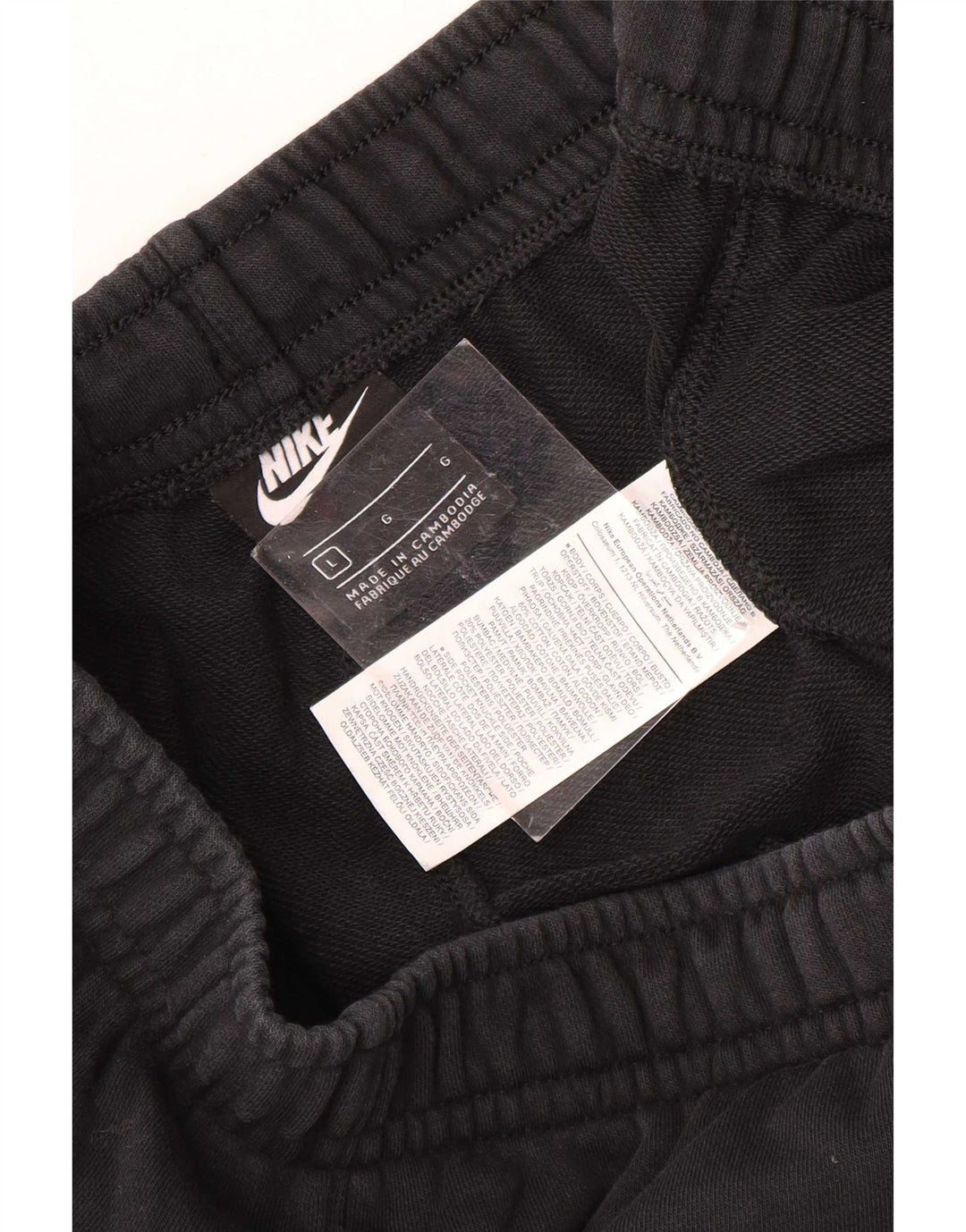 Nike Mens Tracksuit Trousers Joggers Large Black Cotton