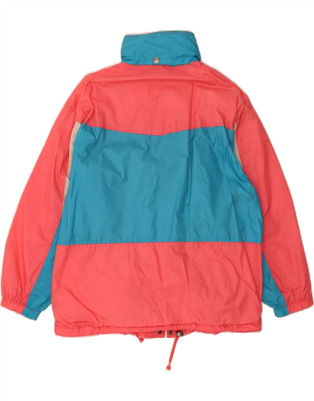 BRUGI Mens Rain Jacket IT 48 Medium Pink Colourblock Polyamide Vintage Brugi and Second-Hand Brugi from Messina Hembry 