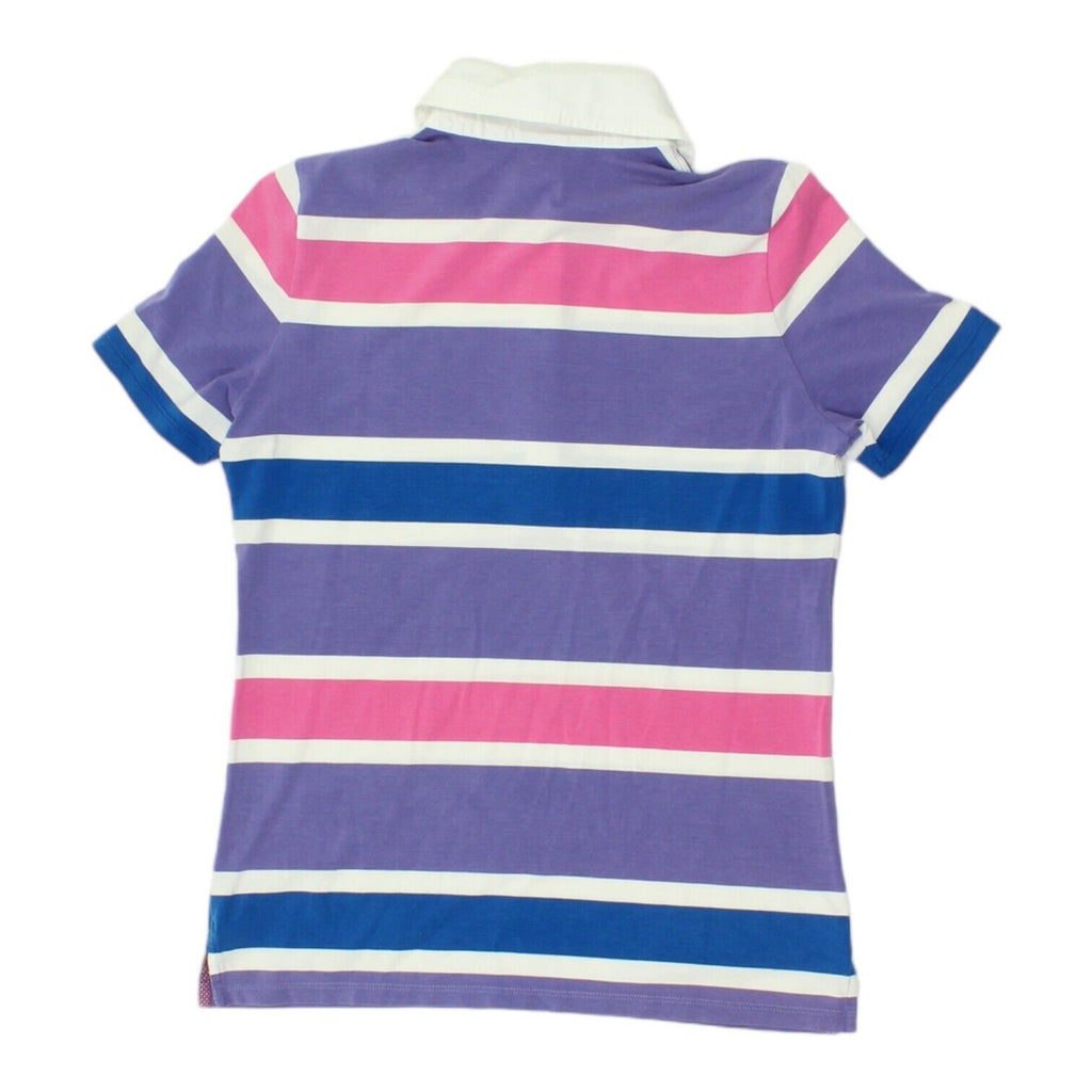 Paul & Shark Womens Purple Pink Striped Polo Shirt | Vintage High End Designer Vintage Messina Hembry and Second-Hand Messina Hembry from Messina Hembry 