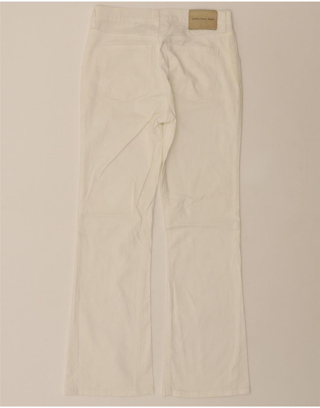 CALVIN KLEIN Womens Bootcut Jeans W27 L27 White Cotton Vintage Calvin Klein and Second-Hand Calvin Klein from Messina Hembry 