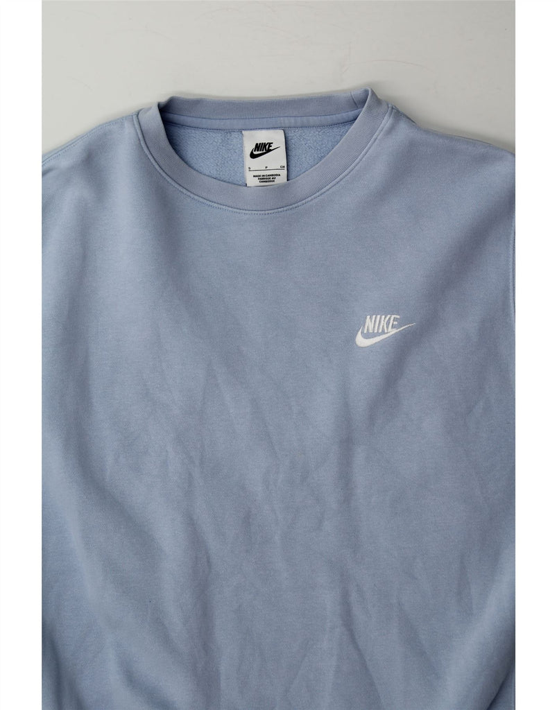 NIKE Mens Sweatshirt Jumper Small Blue Cotton Vintage Nike and Second-Hand Nike from Messina Hembry 