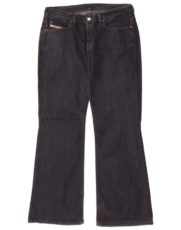 Diesel Womens Flared Jeans W34 L32 Navy Blue Cotton