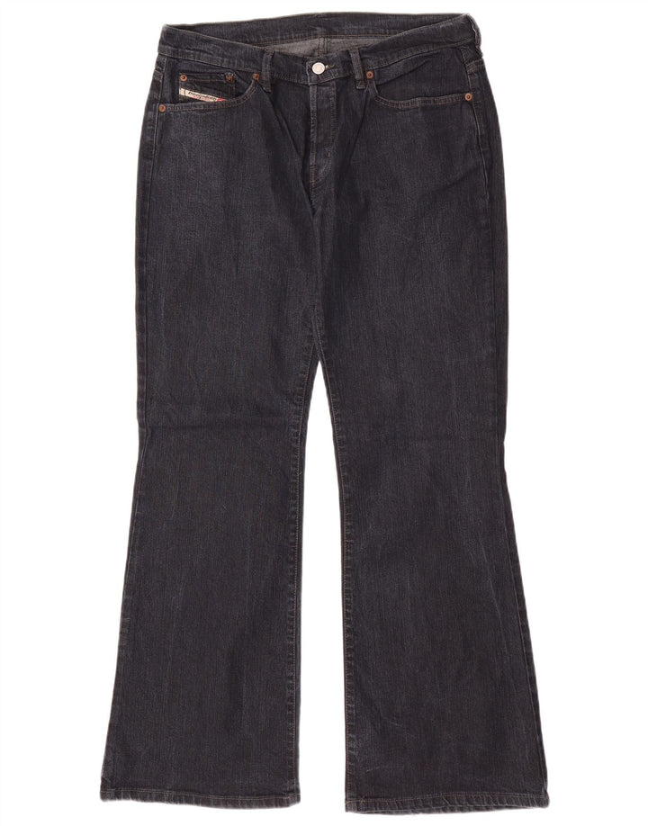 Diesel Womens Flared Jeans W34 L32 Navy Blue Cotton