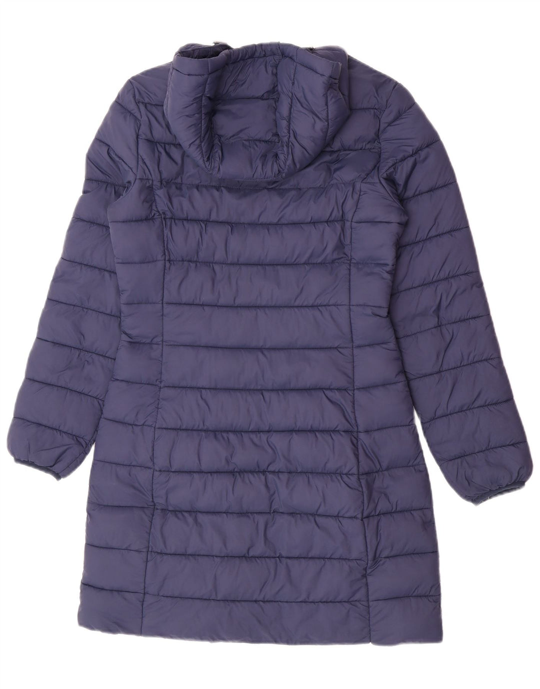 Tommy Hilfiger Womens Hooded Padded Coat UK 10 Small Navy Blue Polyamide