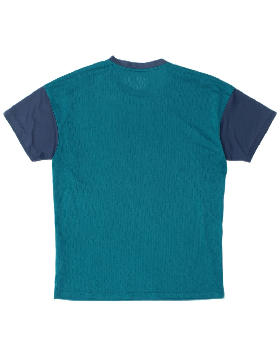 PUMA Mens T-Shirt Top Medium Blue Colourblock Polyester