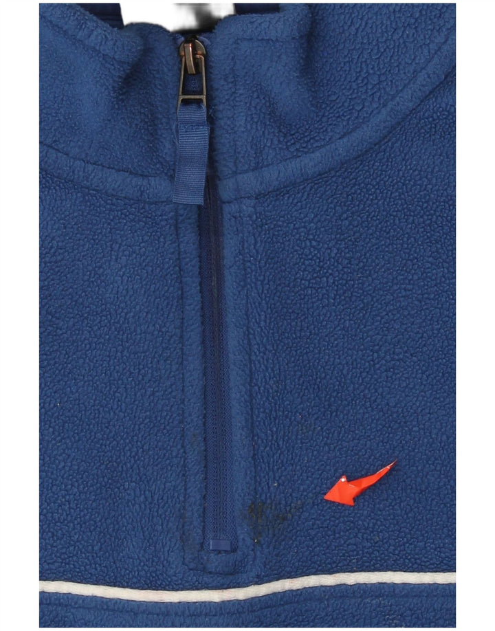 Umbro Mens Graphic Zip Neck Fleece Jumper Large Blue Polyester