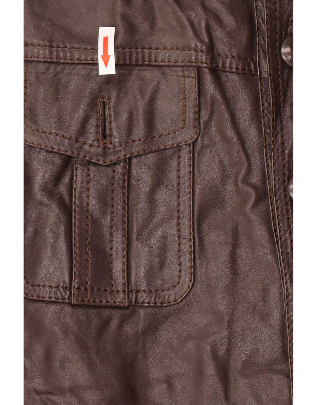 Vintage Mens Leather Jacket UK 36 Small Brown