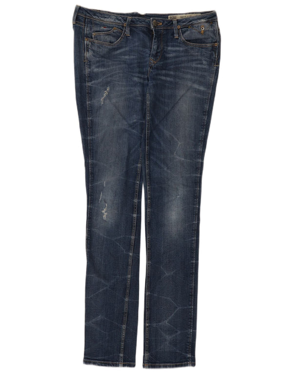 Tommy Hilfiger Womens Suzzy Low Waist Distressed Slim Jeans W28 L34 Blue