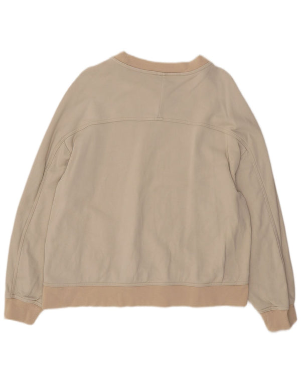 Cos Womens Sweatshirt Jumper UK 14 Medium Beige Polyamide