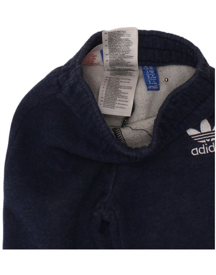 ADIDAS Baby Boys Graphic Joggers Tracksuit Trousers 6-9 Months Navy Blue