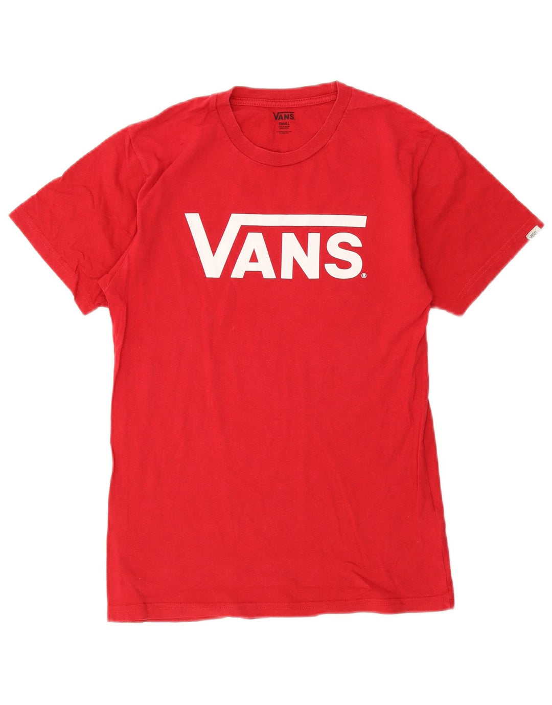 Vans Mens Graphic T-Shirt Top Small Red Cotton