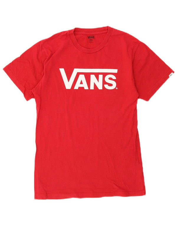 Vans Mens Graphic T-Shirt Top Small Red Cotton