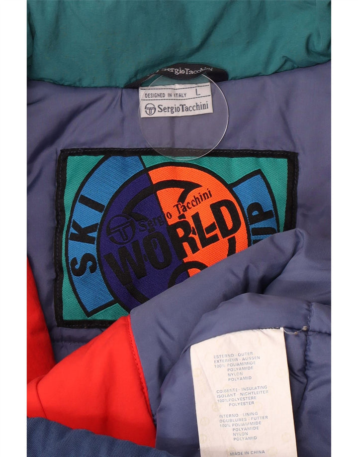 Sergio Tacchini Mens Ski Jacket UK 40 Large Multicoloured Colourblock