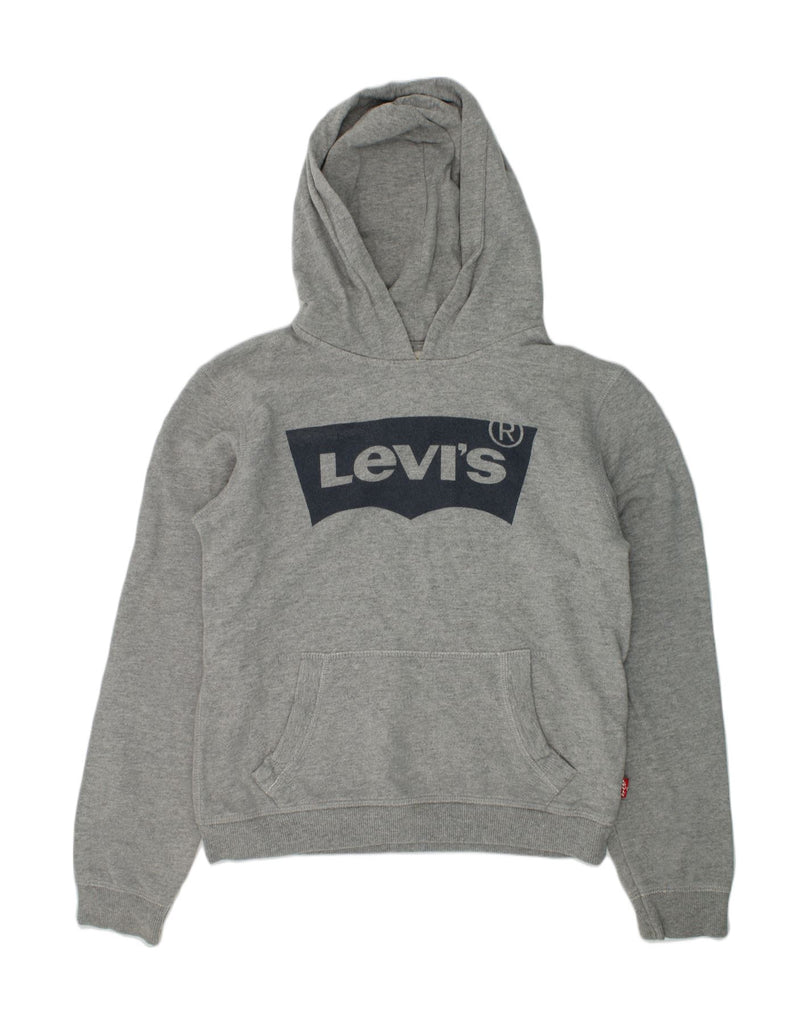 LEVI'S Boys Graphic Hoodie Jumper 11-12 Years Grey Cotton | Vintage Levi's | Thrift | Second-Hand Levi's | Used Clothing | Messina Hembry 