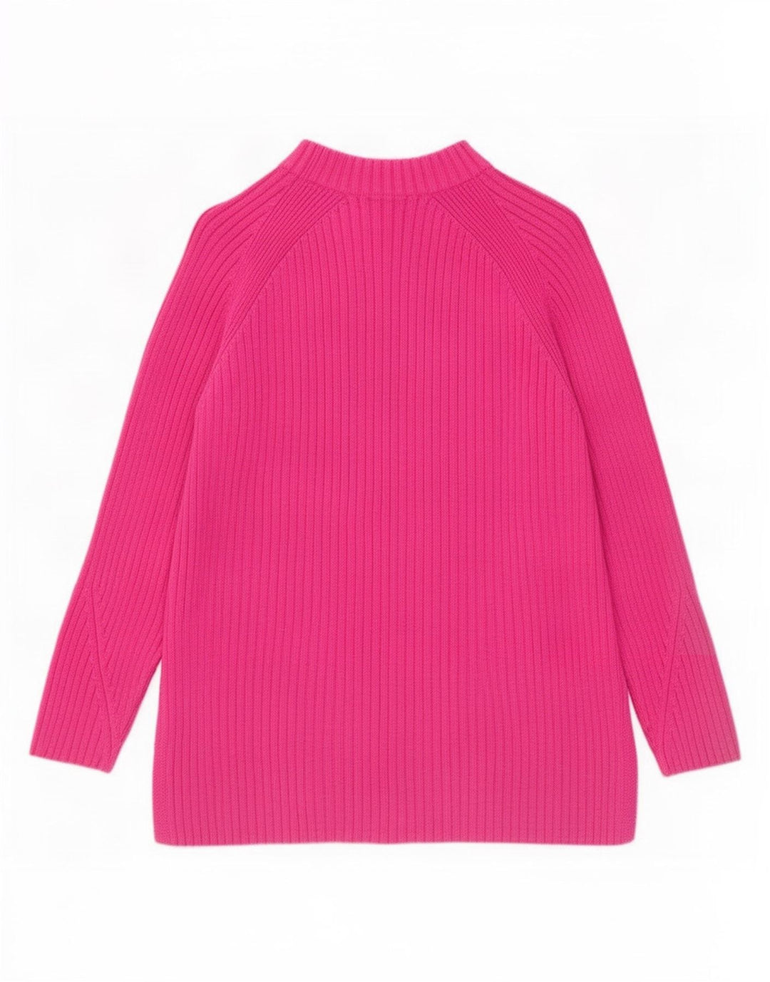 Marks & Spencer Womens Turtle Neck Jumper Sweater UK 14 Medium Pink Cotton