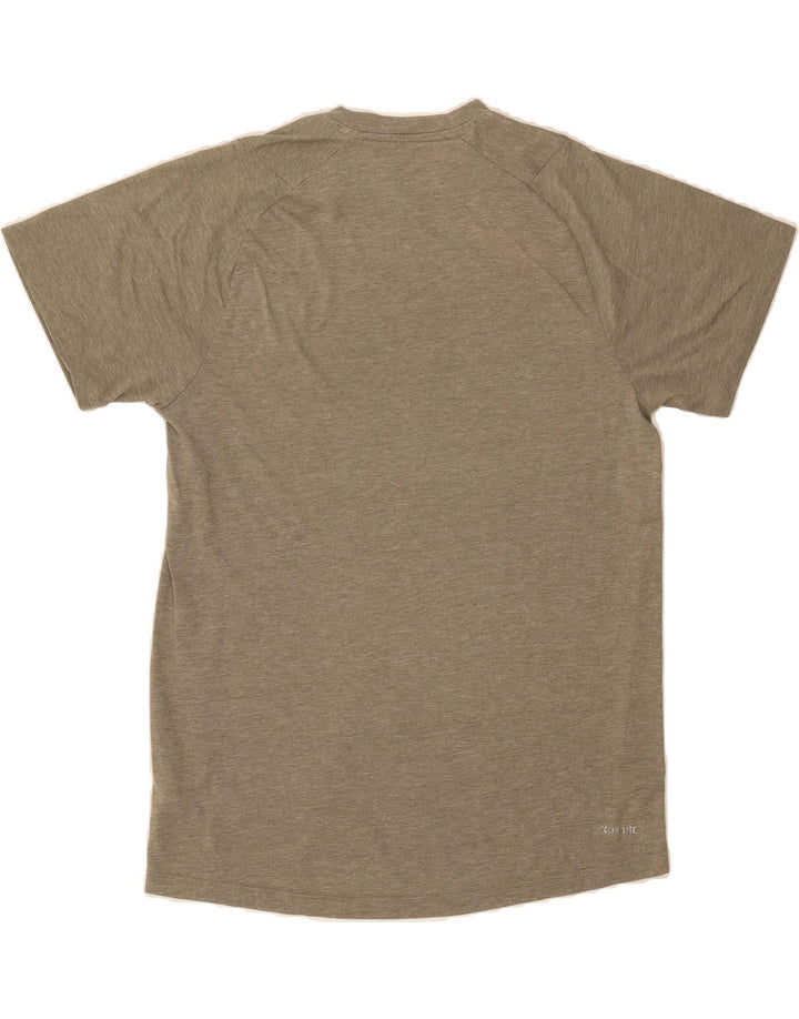 ADIDAS Mens Climalite Graphic T-Shirt Top Medium Khaki Cotton Vintage Adidas and Second-Hand Adidas from Messina Hembry 