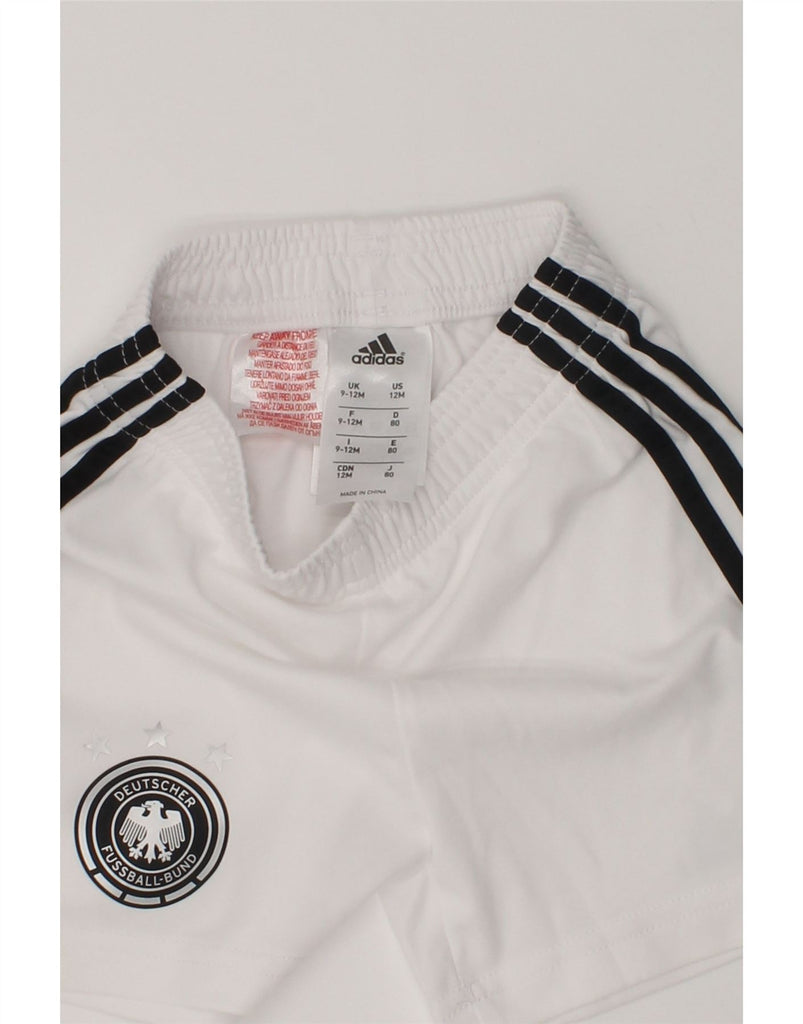 ADIDAS Baby Boys Deutscher Fussball Bund Sport Shorts 9-12 Months White | Vintage Adidas | Thrift | Second-Hand Adidas | Used Clothing | Messina Hembry 