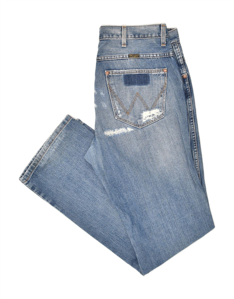 WRANGLER Mens Straight Jeans W36 L33 Blue Cotton | Vintage Wrangler | Thrift | Second-Hand Wrangler | Used Clothing | Messina Hembry 