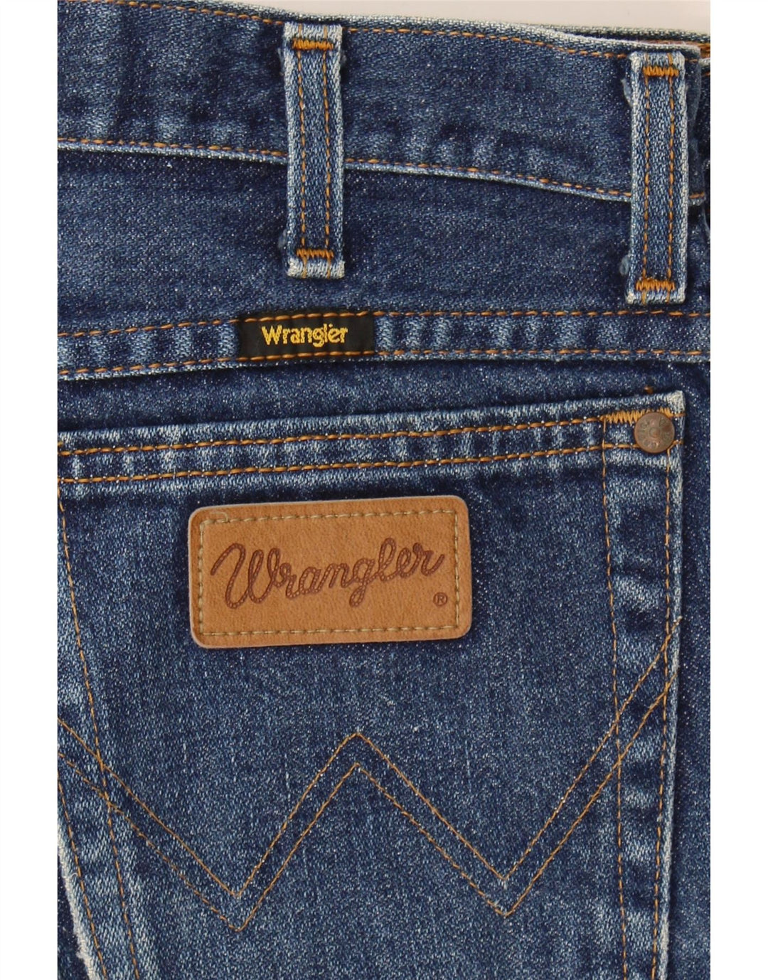 WRANGLER Womens Straight Jeans W26 L34 Blue Cotton Vintage Wrangler and Second-Hand Wrangler from Messina Hembry 