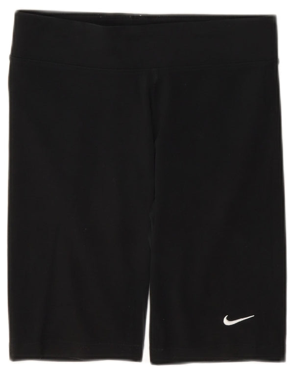 Nike Womens Sport Shorts UK 10 Small Black Cotton