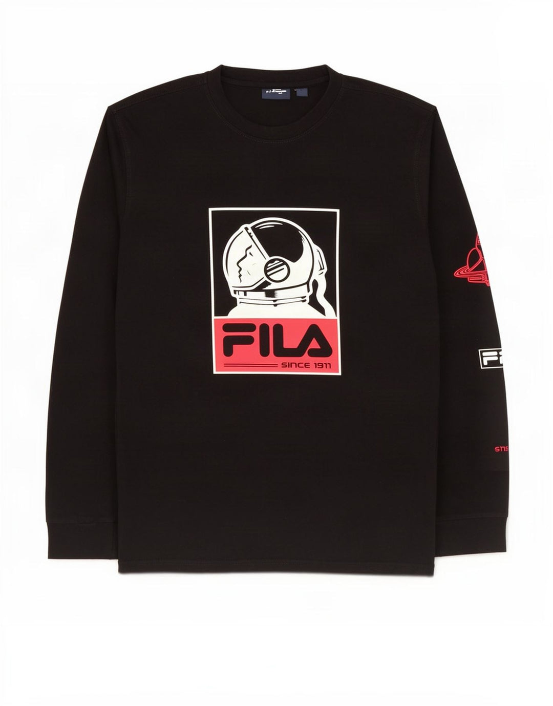Fila Mens Graphic Top Long Sleeve Medium Black Cotton