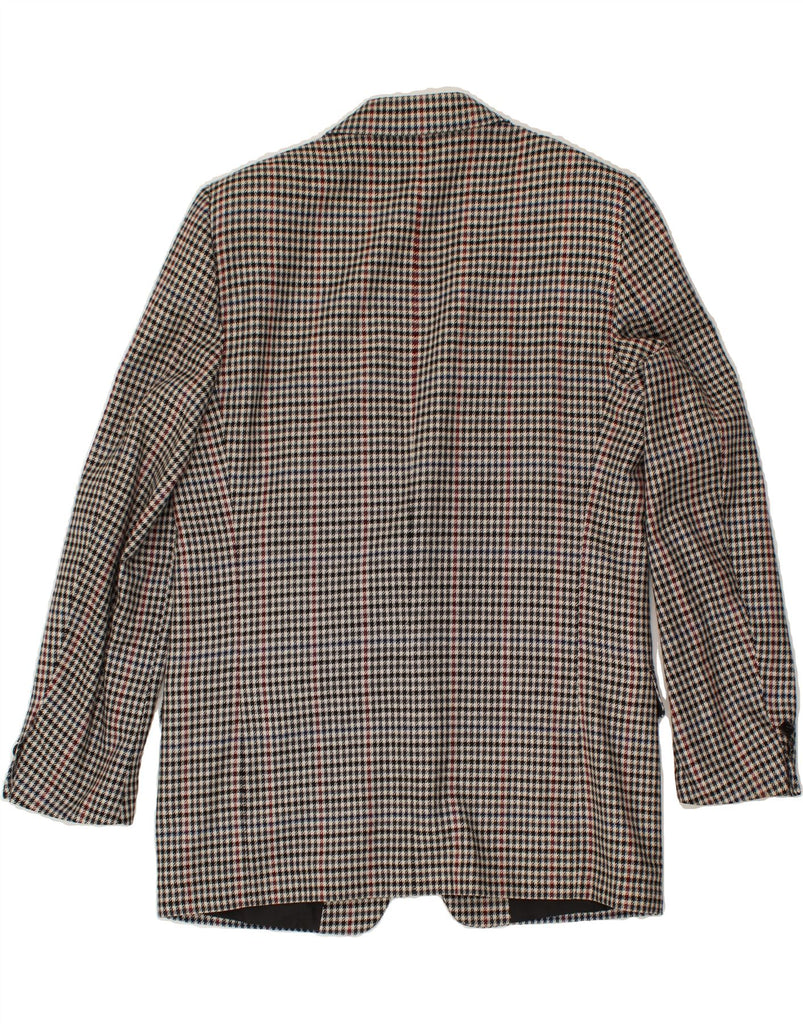 VINTAGE Mens 2 Button Blazer Jacket UK 38 Medium Grey Houndstooth | Vintage Vintage | Thrift | Second-Hand Vintage | Used Clothing | Messina Hembry 