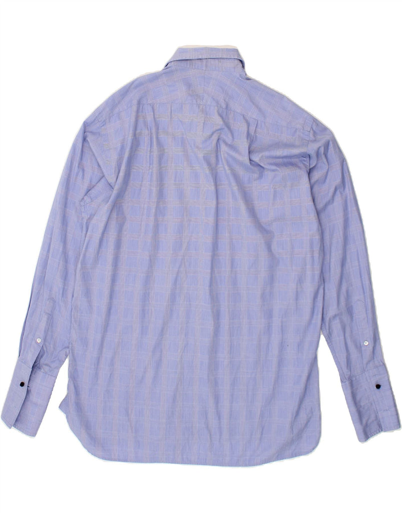 AQUASCUTUM Mens Formal Shirt Size 17 XL Blue Check Vintage Aquascutum and Second-Hand Aquascutum from Messina Hembry 