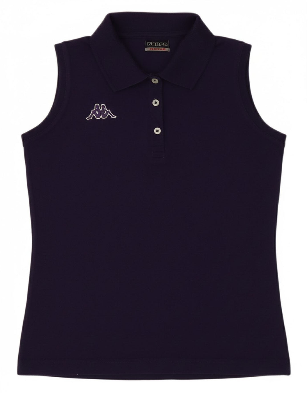 KAPPA Womens Sleeveless Polo Shirt UK 12 Medium Purple