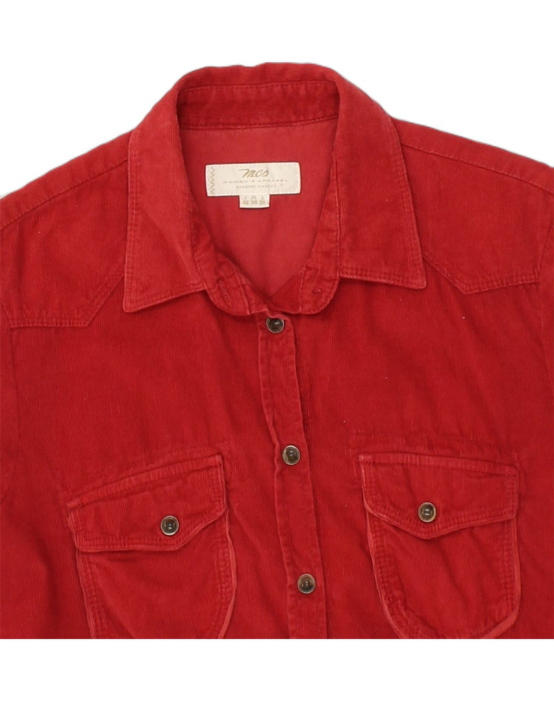 MARLBORO CLASSICS Womens Shirt IT 42 Medium Red Cotton | Vintage Marlboro Classics | Thrift | Second-Hand Marlboro Classics | Used Clothing | Messina Hembry 