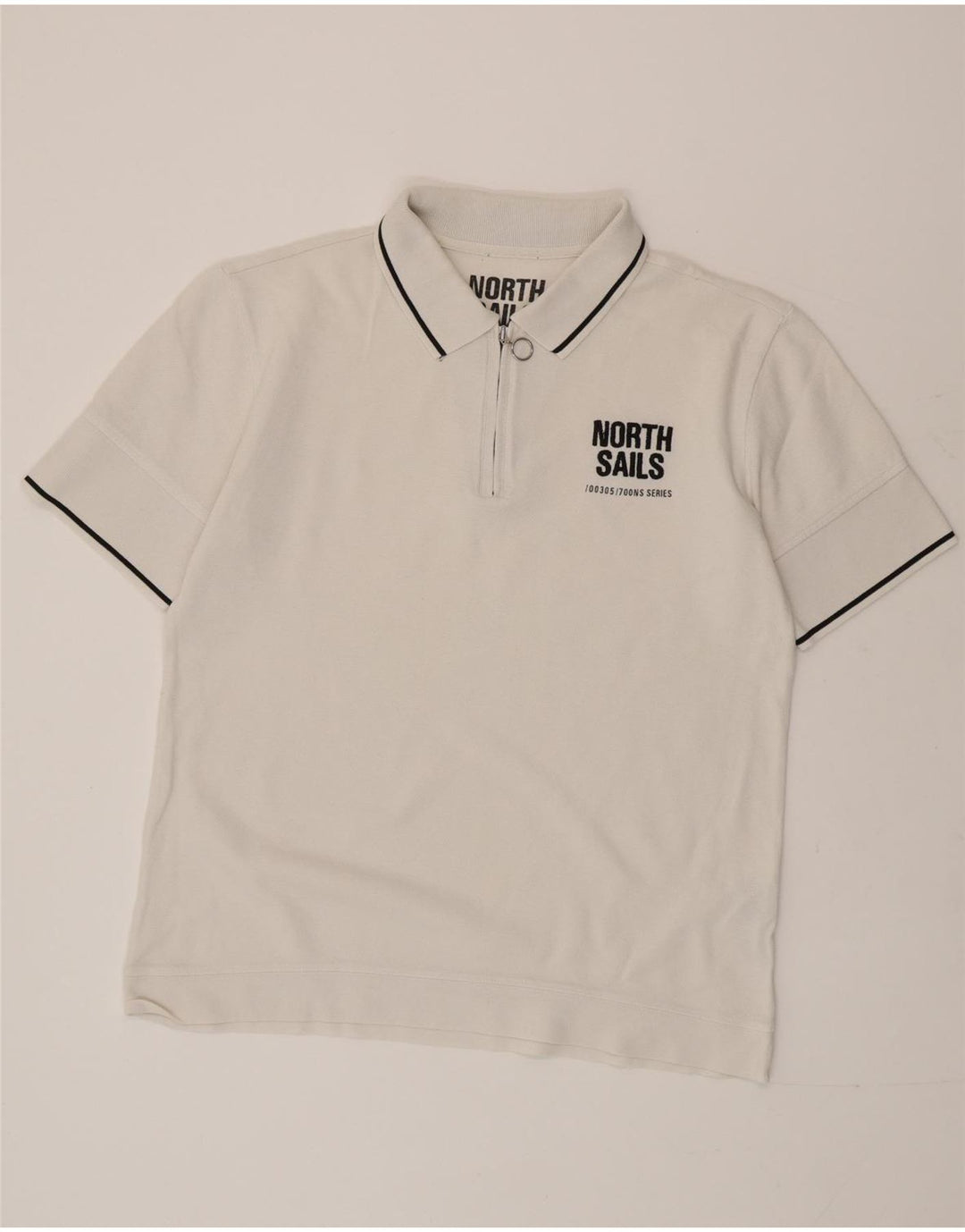 NORTH SAILS Mens Graphic Polo Shirt XL White Cotton