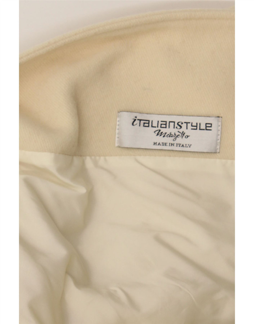 MORZOTTO Womens Double Breasted Coat UK 16 Large Off White Wool Vintage Morzotto and Second-Hand Morzotto from Messina Hembry 