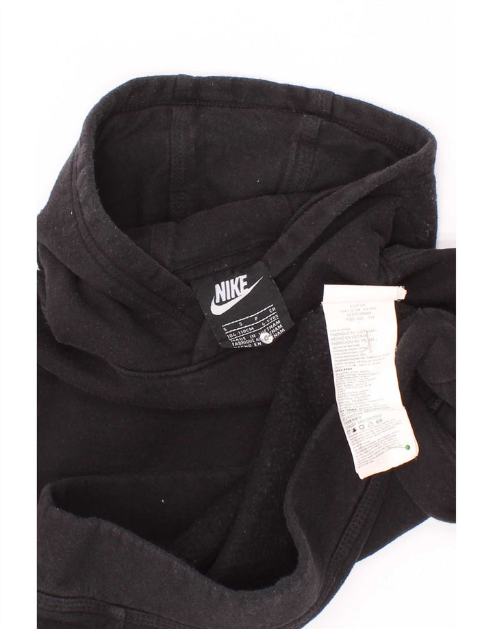 Nike Boys Hoodie Jumper 4-5 Years Small Black Cotton