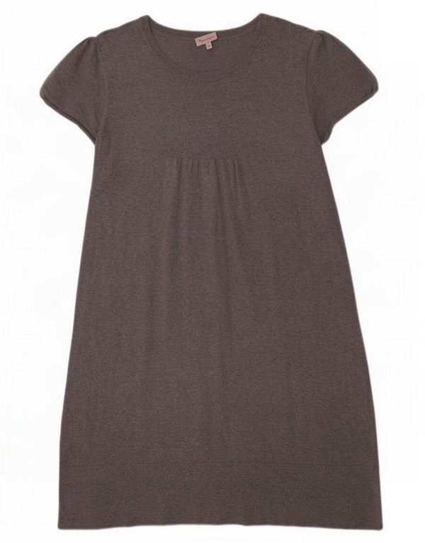 Phase Eight Womens Short Sleeves Jumper Dress UK 12 Medium Grey