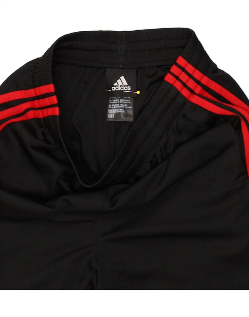 ADIDAS Boys Graphic Sport Shorts 10-11 Years Medium  Black Colourblock | Vintage Adidas | Thrift | Second-Hand Adidas | Used Clothing | Messina Hembry 