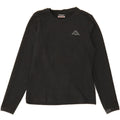KAPPA Womens Top Long Sleeve UK 12 Medium Black Cotton Vintage Kappa and Second-Hand Kappa from Messina Hembry 
