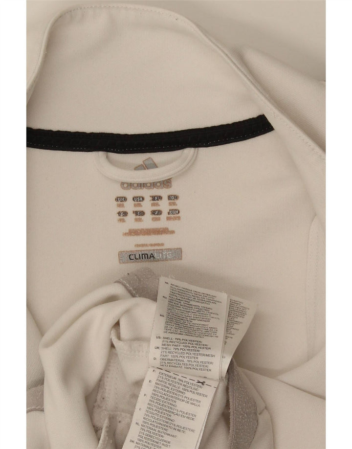 Adidas Mens Climalite Tracksuit Top Jacket XL White Polyester