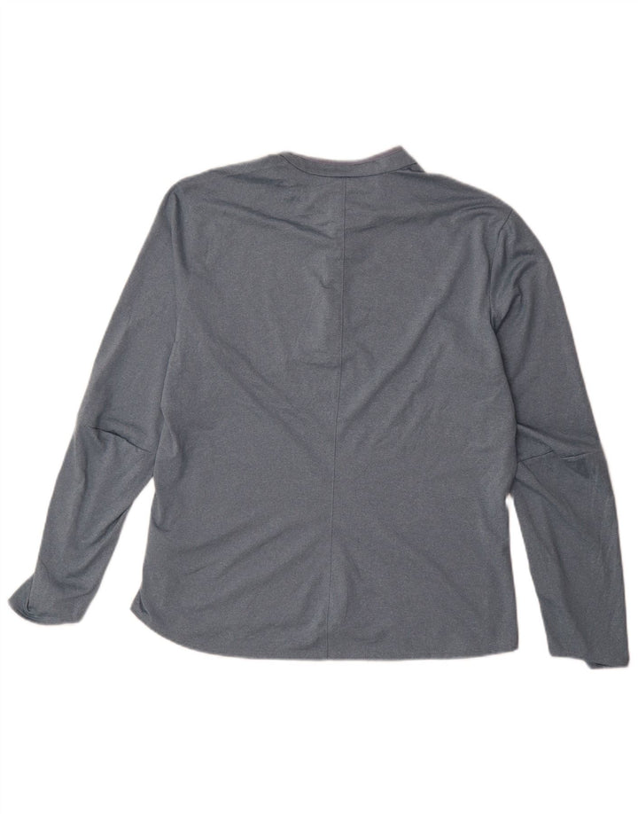 Adidas Womens Climalite Zip Neck Pullover Tracksuit Top UK 20/22 XL Grey