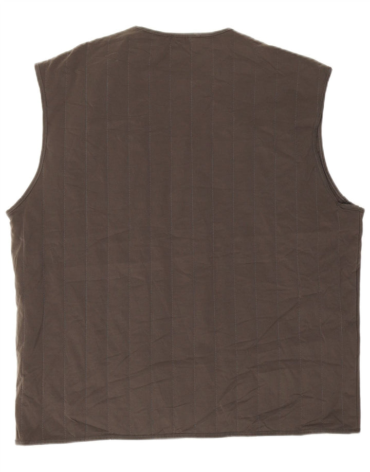 Zara Mens Padded Gilet UK 40 Large Grey Polyester