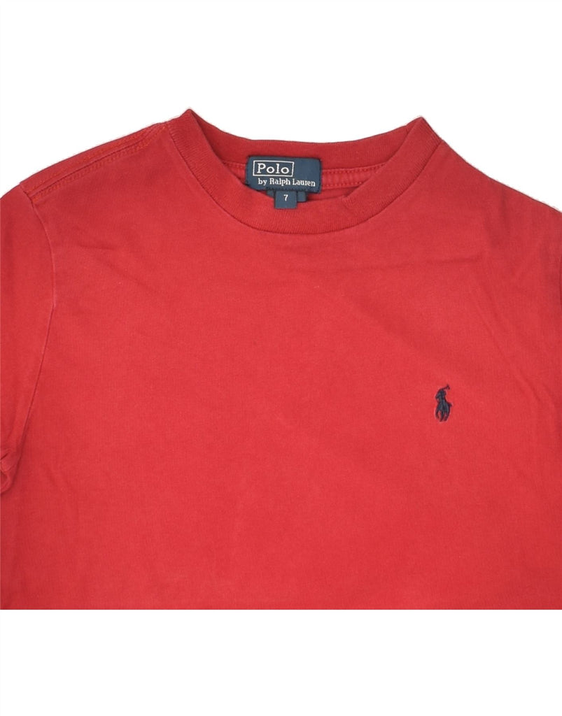 POLO RALPH LAUREN Boys T-Shirt Top 6-7 Years Red Cotton | Vintage Polo Ralph Lauren | Thrift | Second-Hand Polo Ralph Lauren | Used Clothing | Messina Hembry 