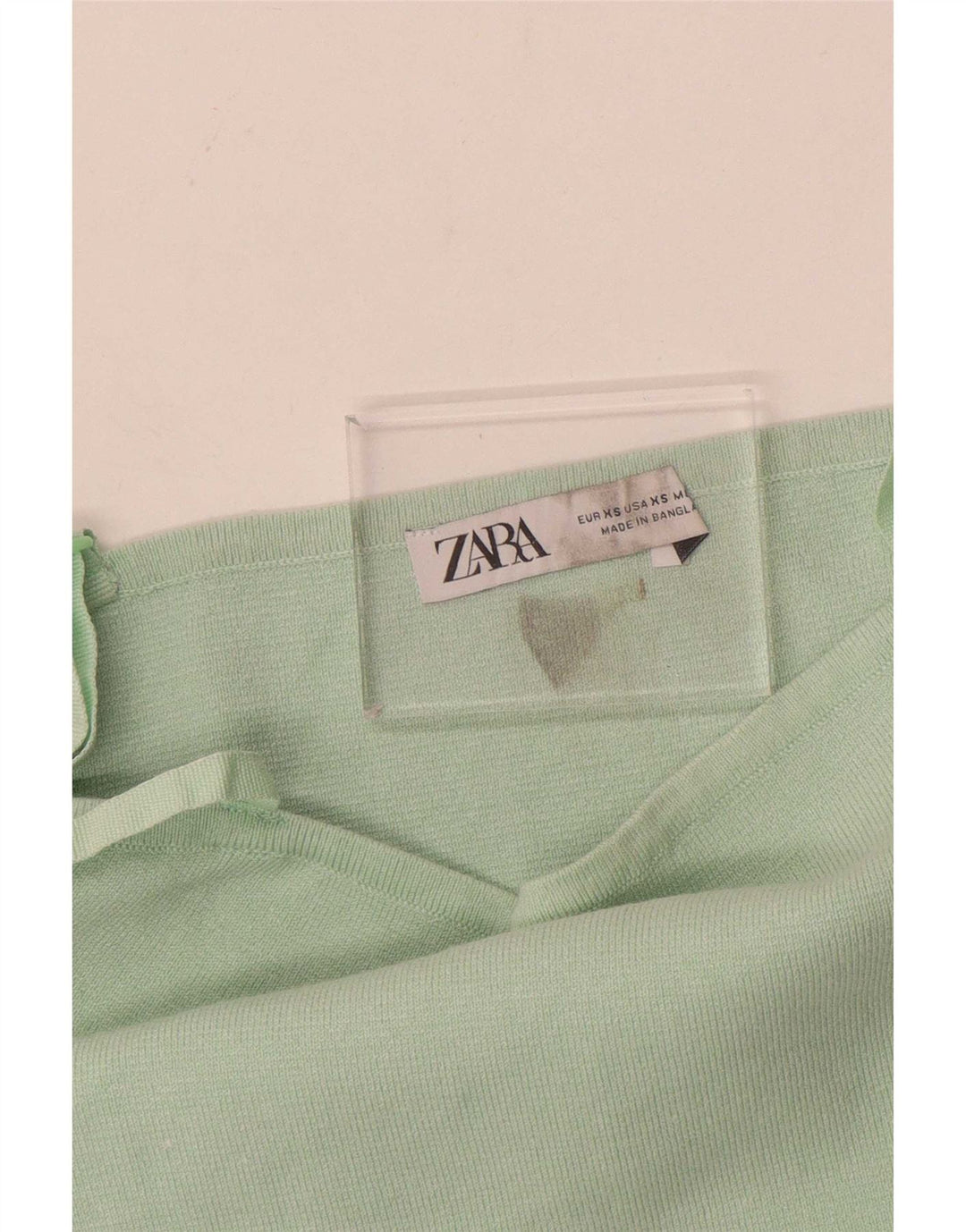 Zara Womens Crop Cami Top UK 4 XS Green