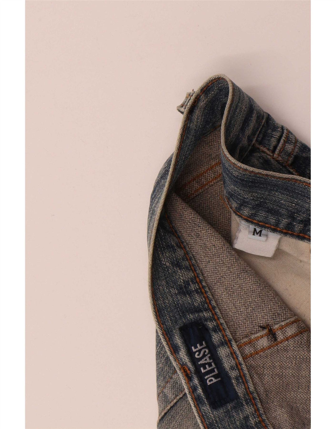 Please Womens Straight Jeans Medium W30 L31 Blue Cotton